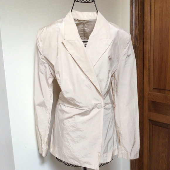 & other stories cotton blend jacket, New, ivory, size 42 - Picture 6 of 8